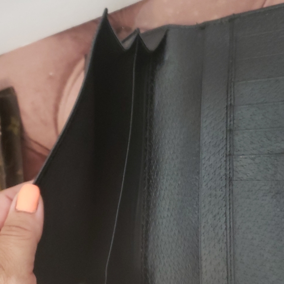 Gucci ⚫ leather wallet w silver plate - Picture 6 of 8